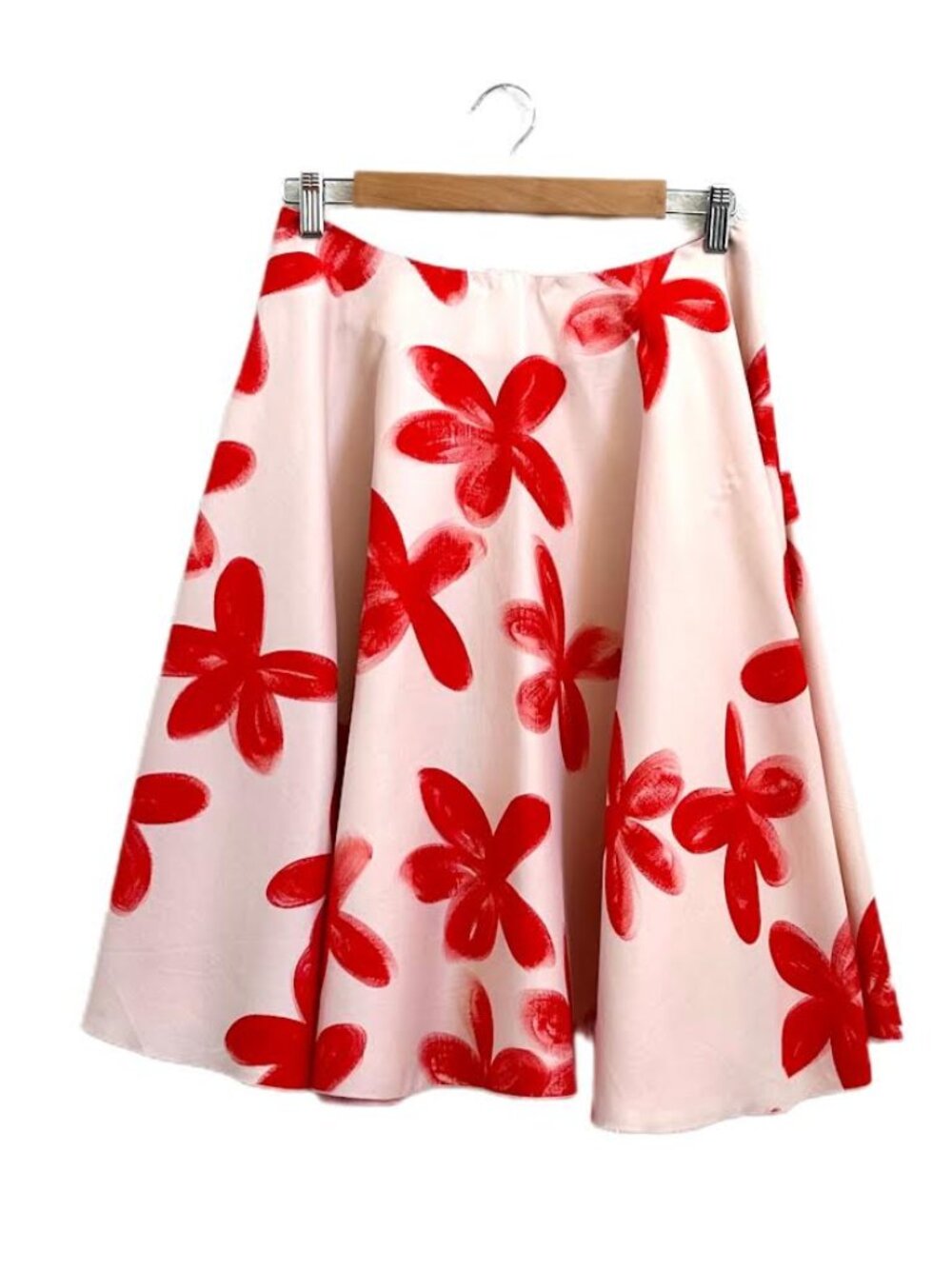 Roberto Musso Circle Skirt Floral Cotton Silk Blend Italy